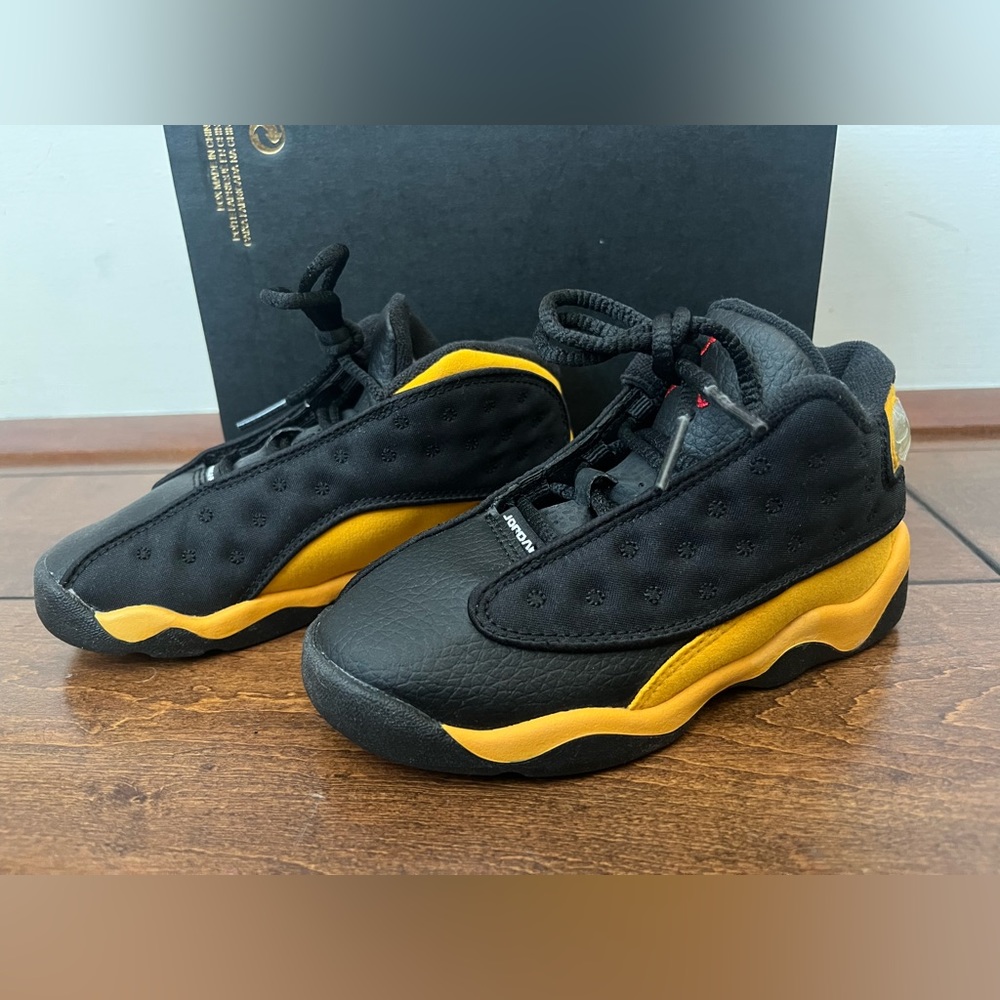 Jordan 13 Retro 'Melo Class of 2002' TD Black Yellow Toddler